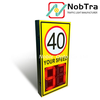 LED Display Radar Sensors Speed Sign Speed Limit 1-99kmh Durable Accurate Traffic Monitoring Equipment